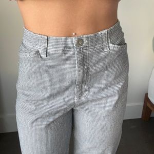 navy and white pants